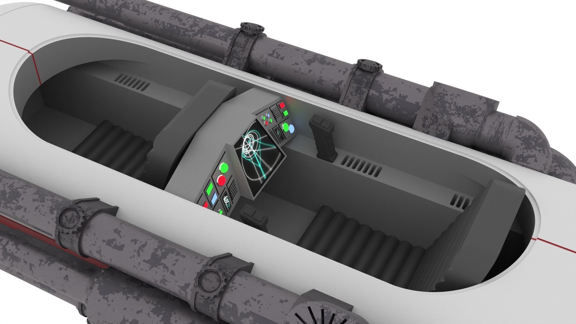 A1 Landspeeder 1-12 scale Blackseries 3D print model_19