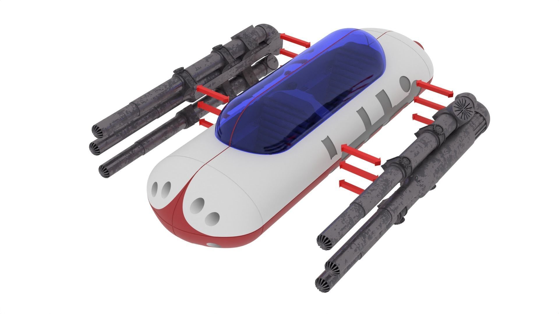 A1 Landspeeder 1-12 scale Blackseries 3D print model_16