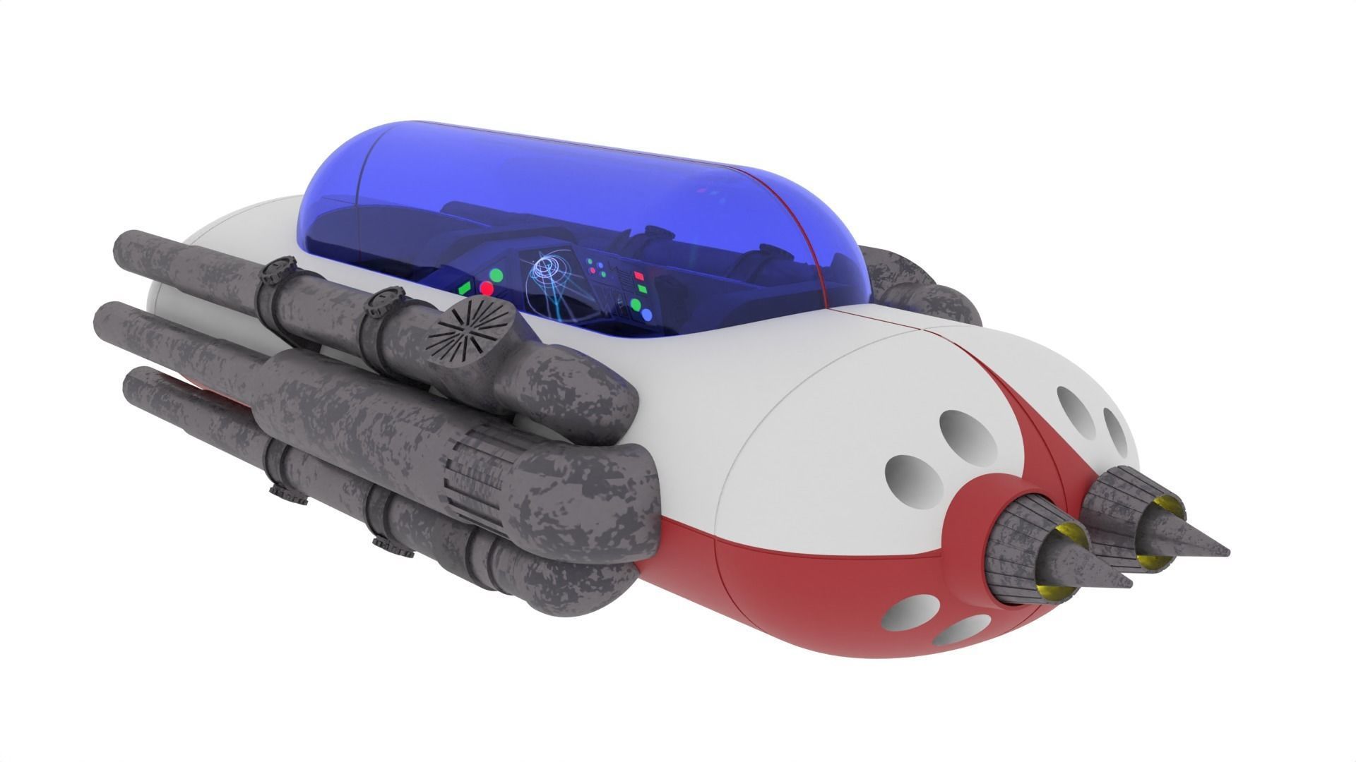 A1 Landspeeder 1-12 scale Blackseries 3D print model_3