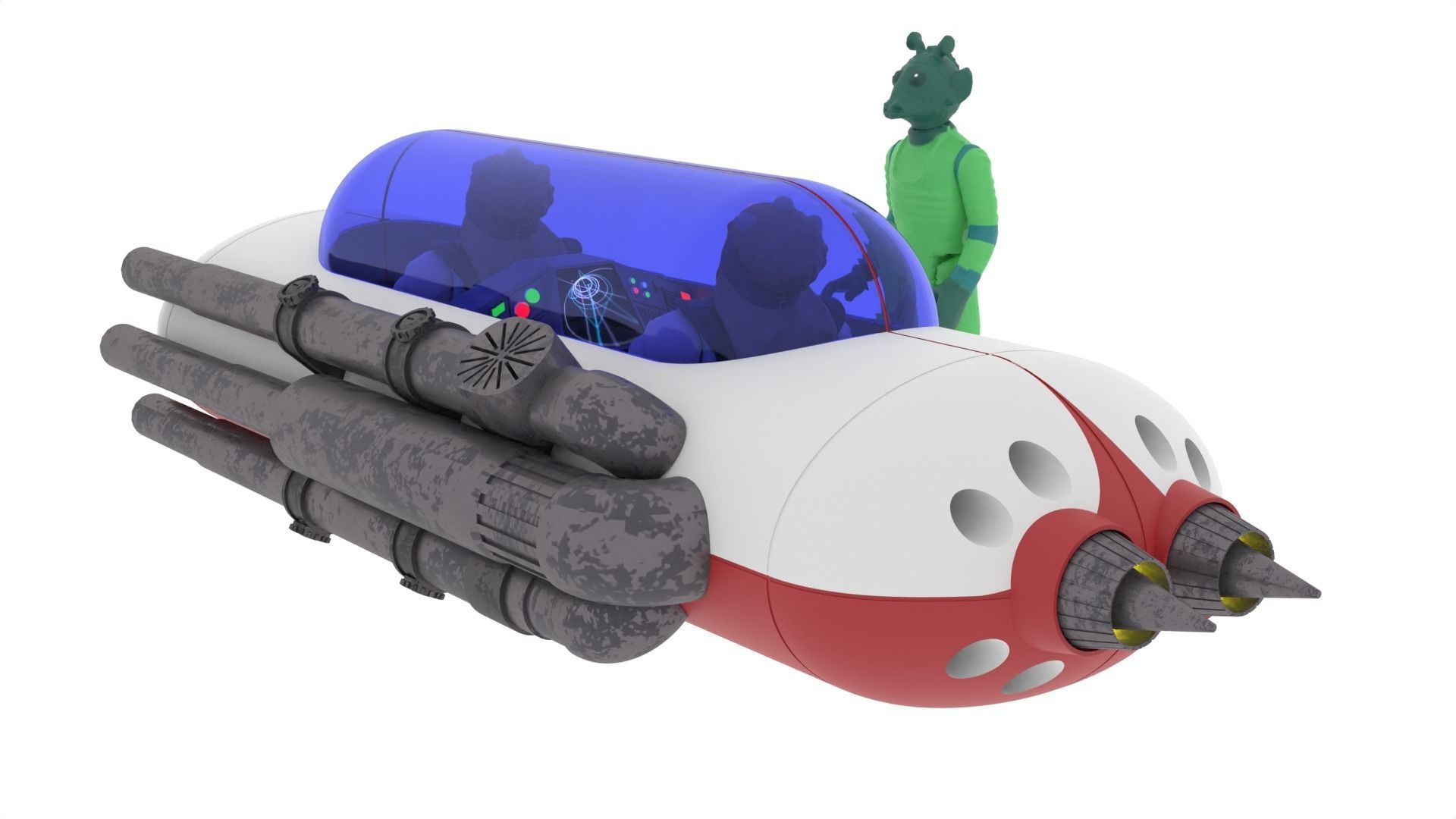 A1 Landspeeder 1-18 scale Kenner Hasbro 3D print model_7