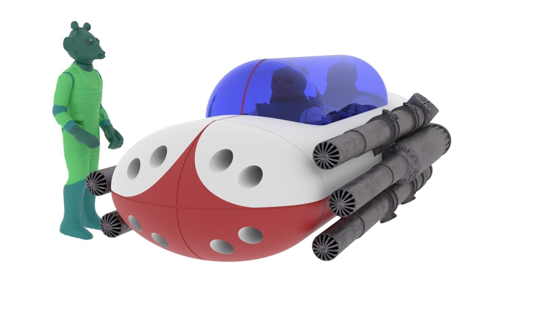 A1 Landspeeder 1-18 scale Kenner Hasbro 3D print model_5