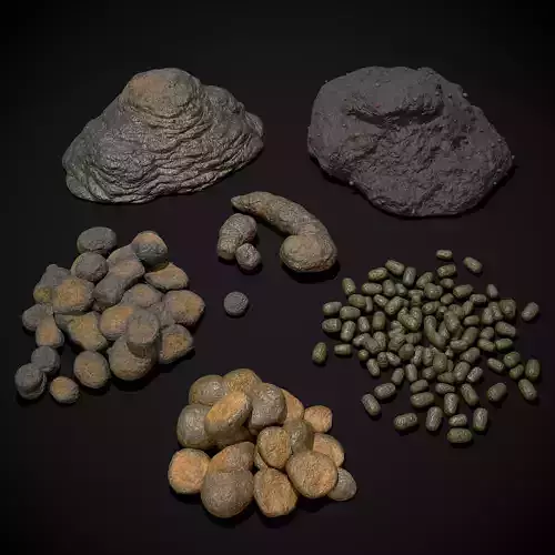 Poop Variety Pack 3D Model Collection