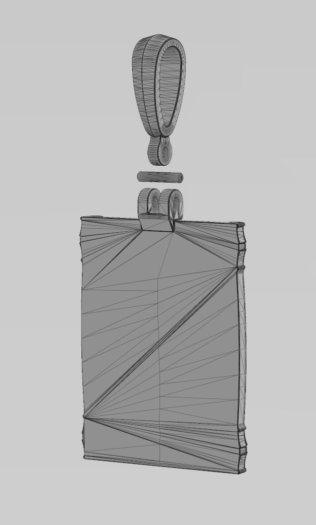 Lotus flower relief and columns pendant charm 3D print model_13