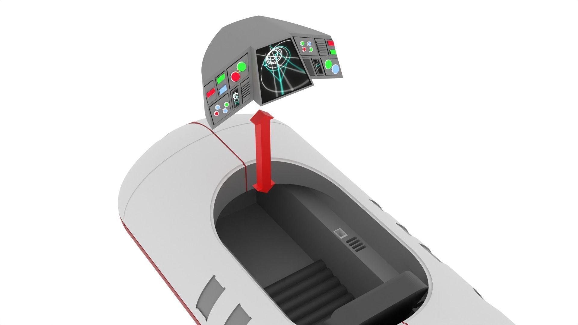 A1 Landspeeder Small 1-6 scale Hottoys 3D print model_13