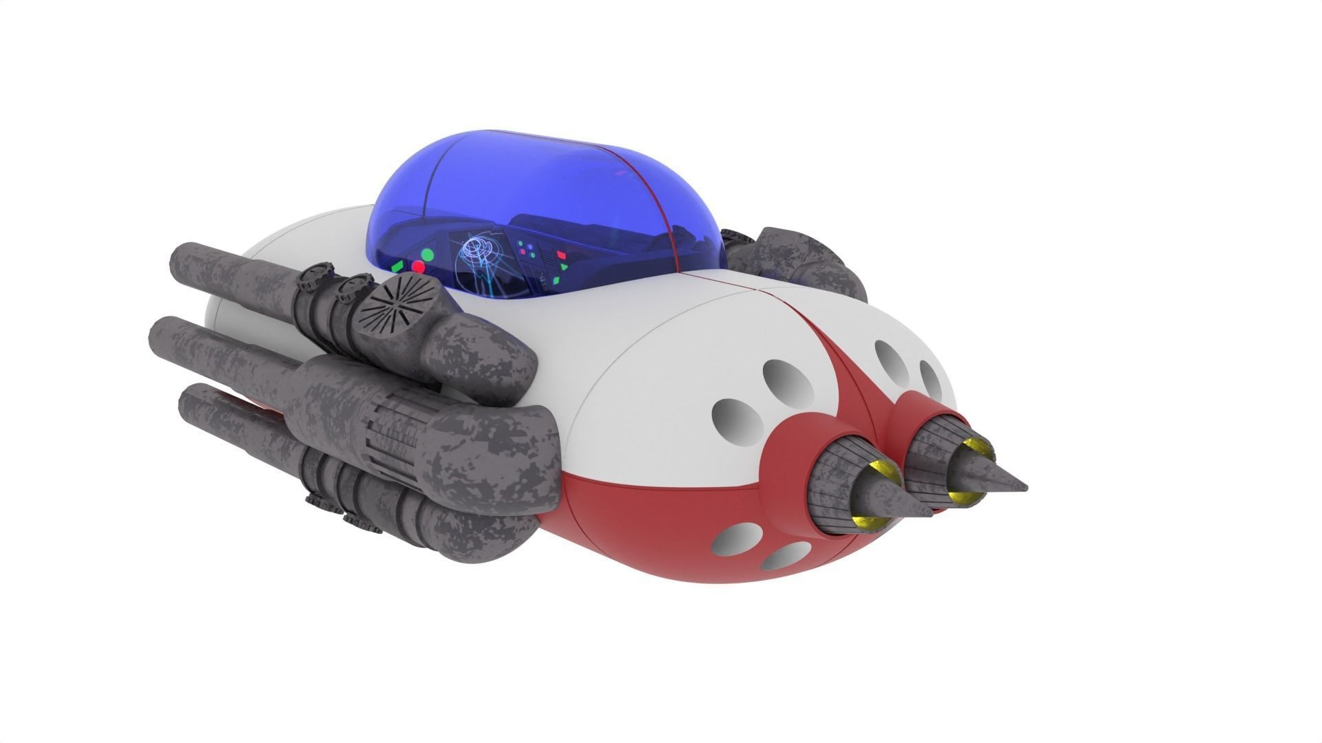 A1 Landspeeder Small 1-6 scale Hottoys 3D print model_4