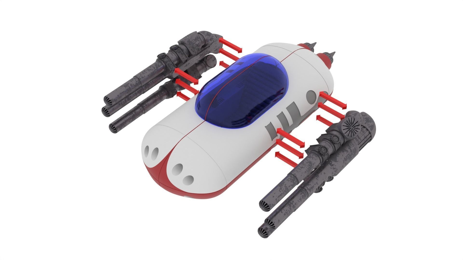 A1 Landspeeder Small 1-6 scale Hottoys 3D print model_16