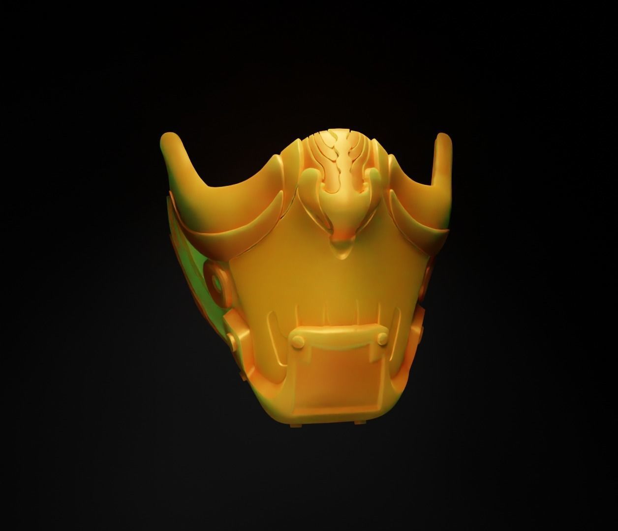 Cyberpunk Face Mask - Gamer Cosplay Helmet 3D print model 3D print model_30