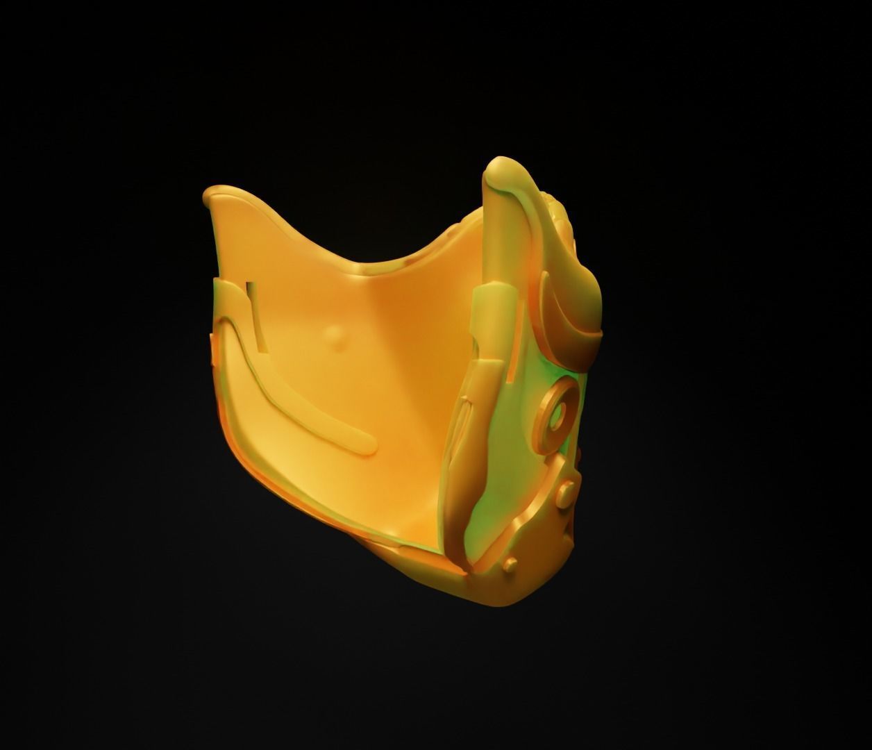 Cyberpunk Face Mask - Gamer Cosplay Helmet 3D print model 3D print model_13