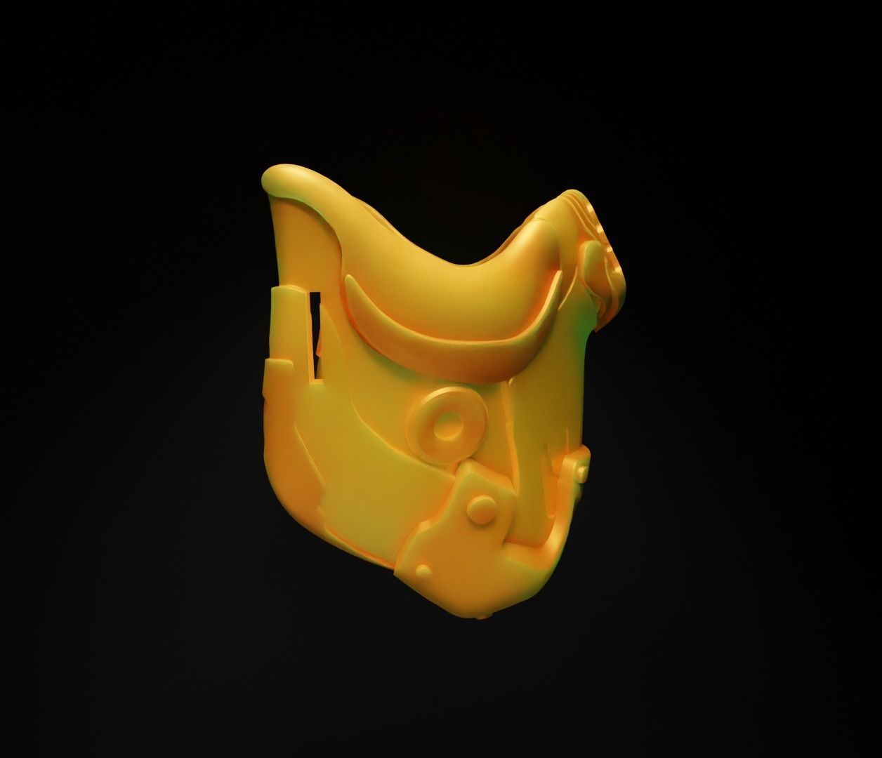 Cyberpunk Face Mask - Gamer Cosplay Helmet 3D print model 3D print model_24