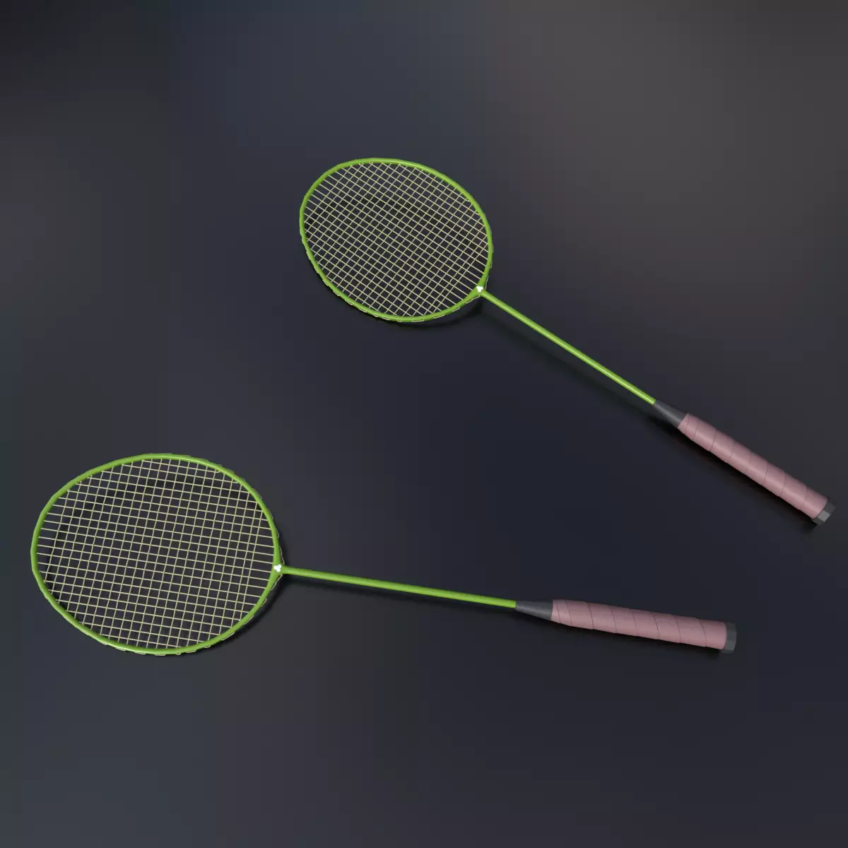Badminton Low-poly 3D model_0