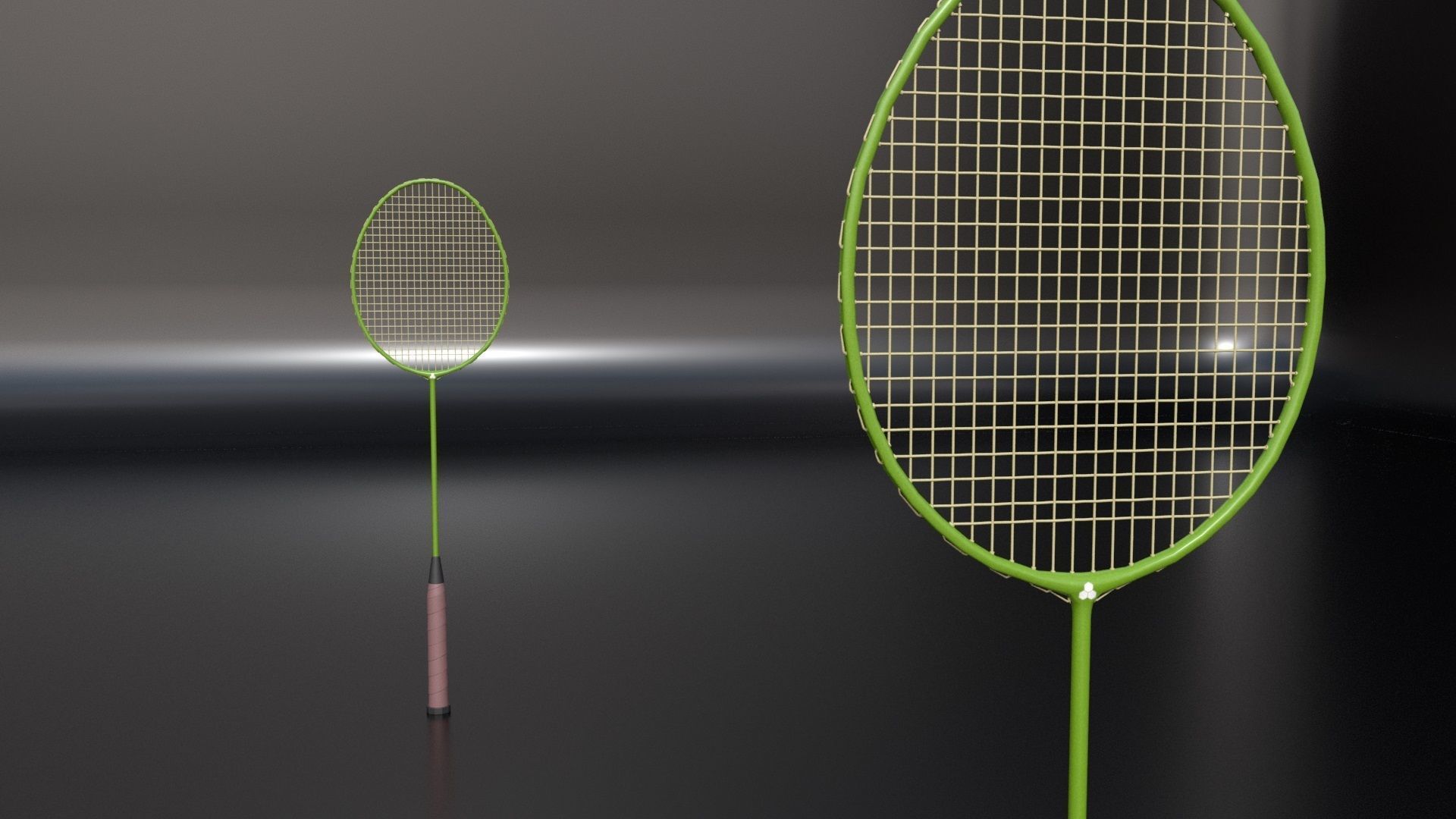 Badminton Low-poly 3D model_3