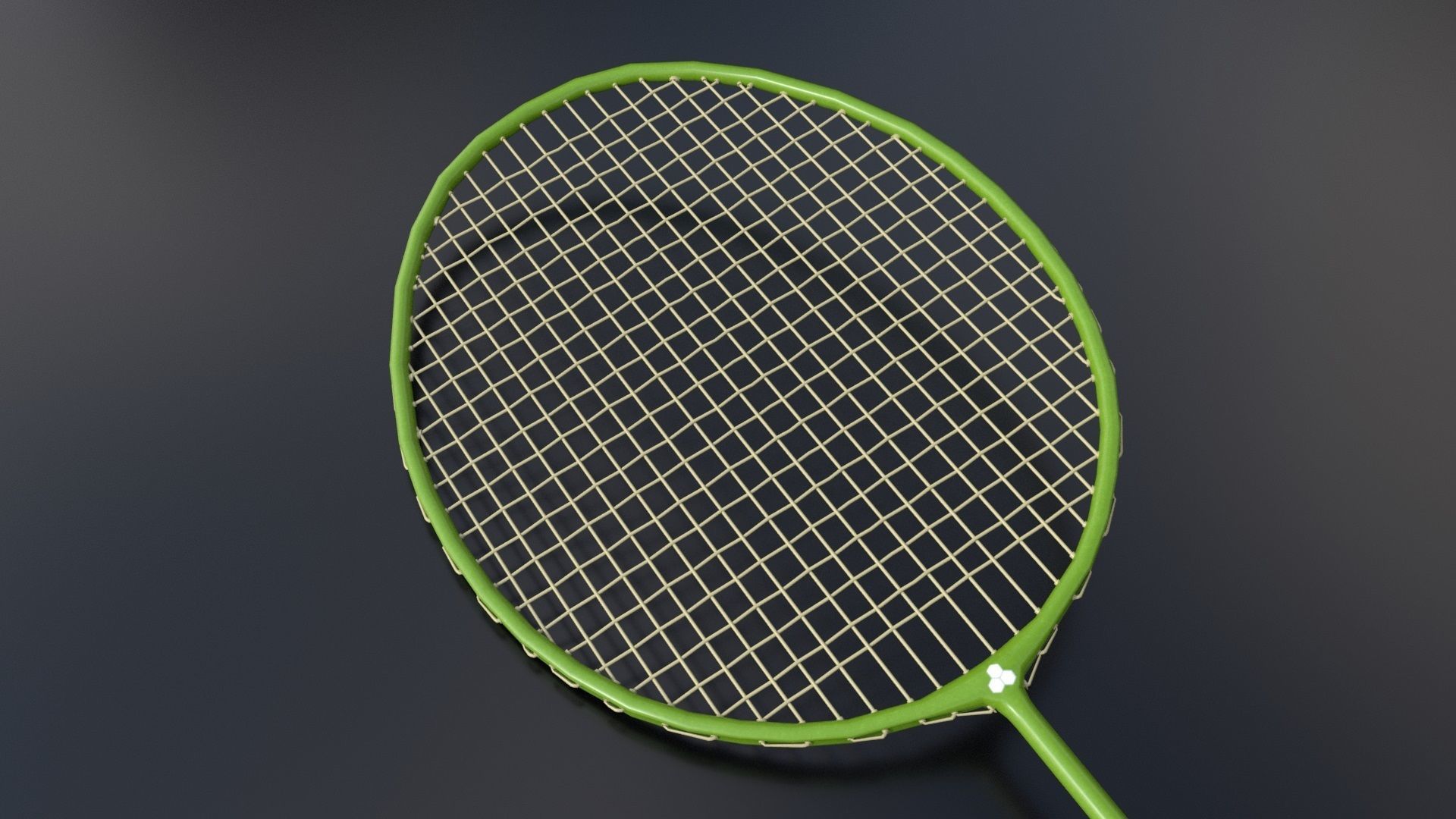 Badminton Low-poly 3D model_5