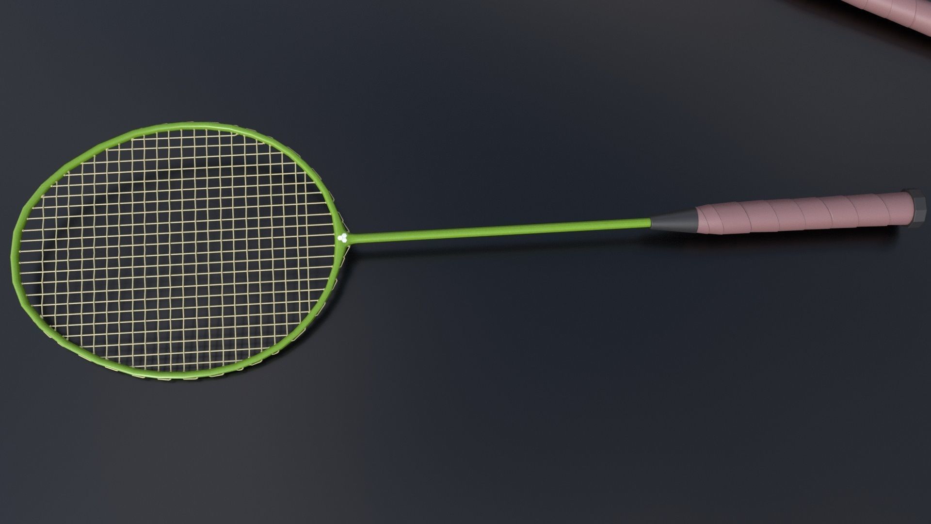 Badminton Low-poly 3D model_4