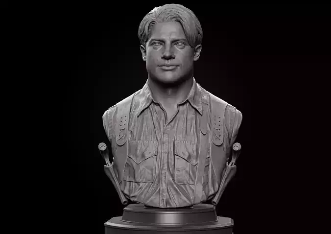 Rick O connell- Brendan Fraser Bust 3D print model