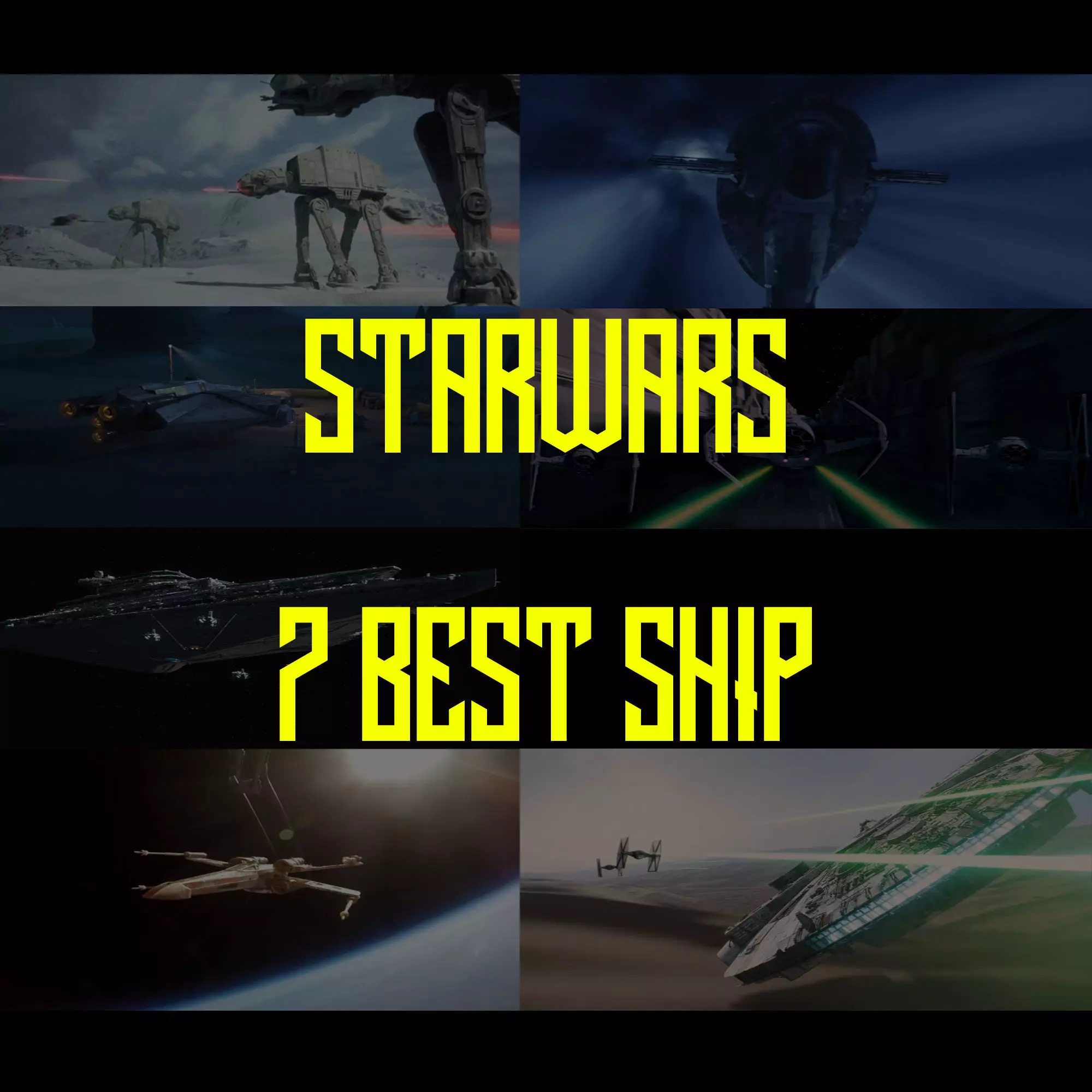 Star Wars 7 Vehicles Ship Pack -Star Wars 7 Character Set Of 7 Free 3D print model