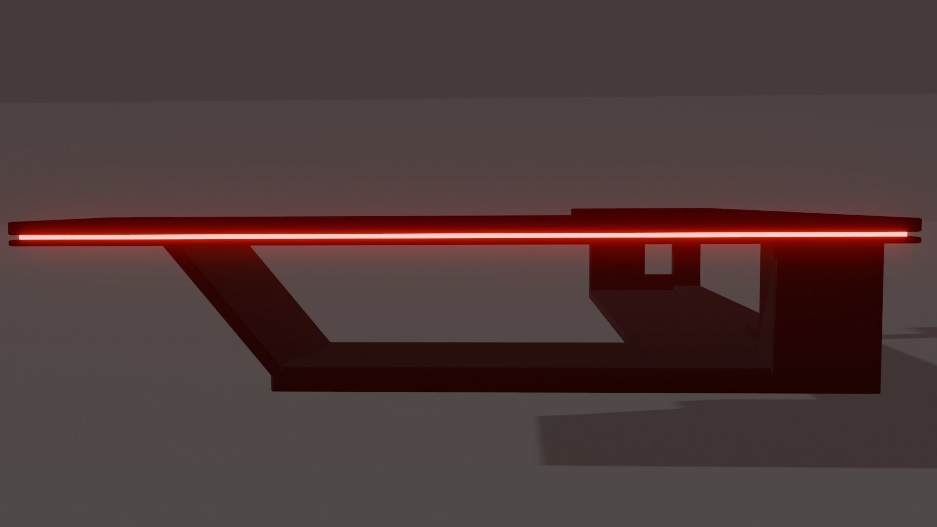 L shaped table 3D model_1