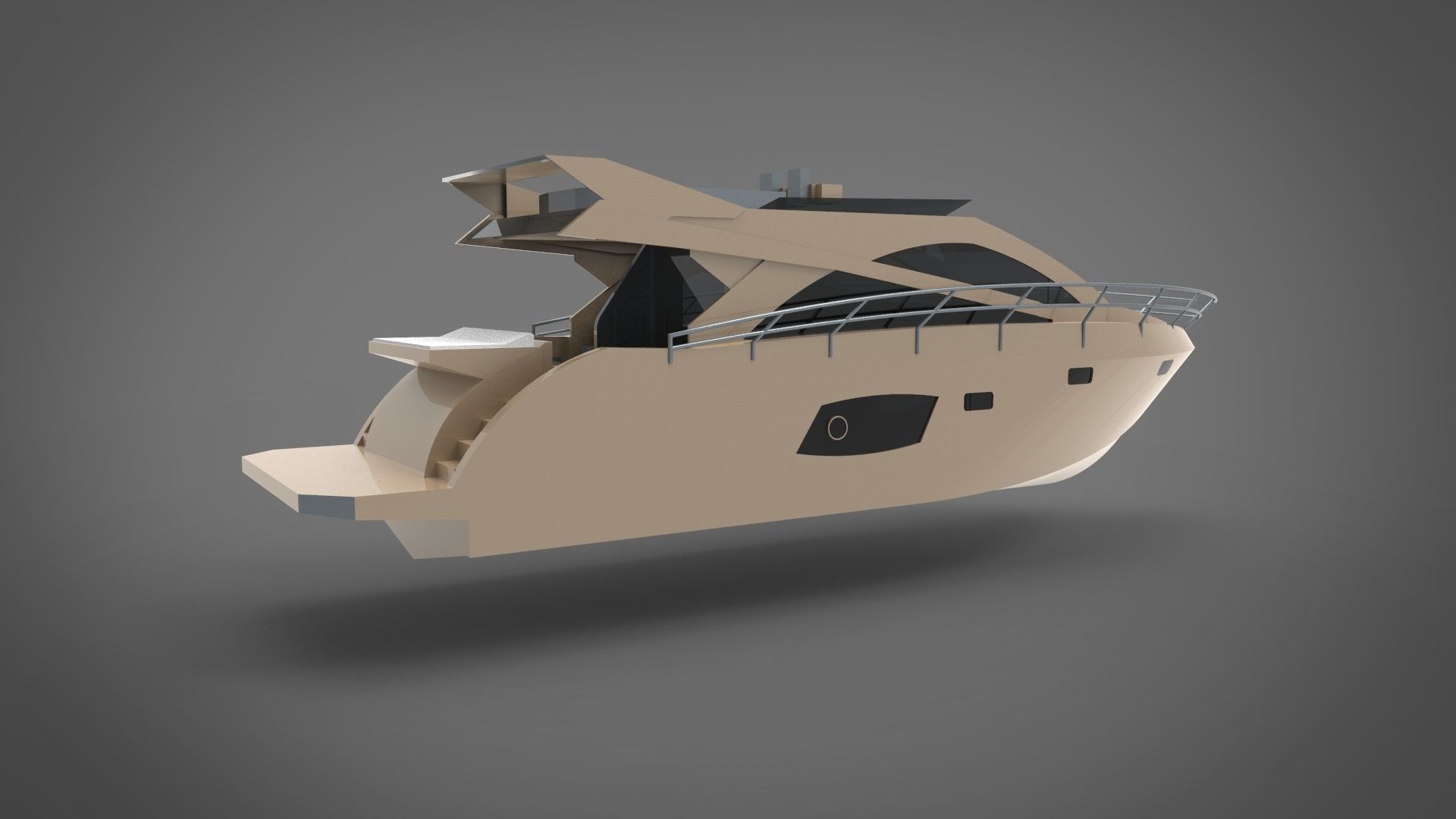 Yacht boat 3D print model_10