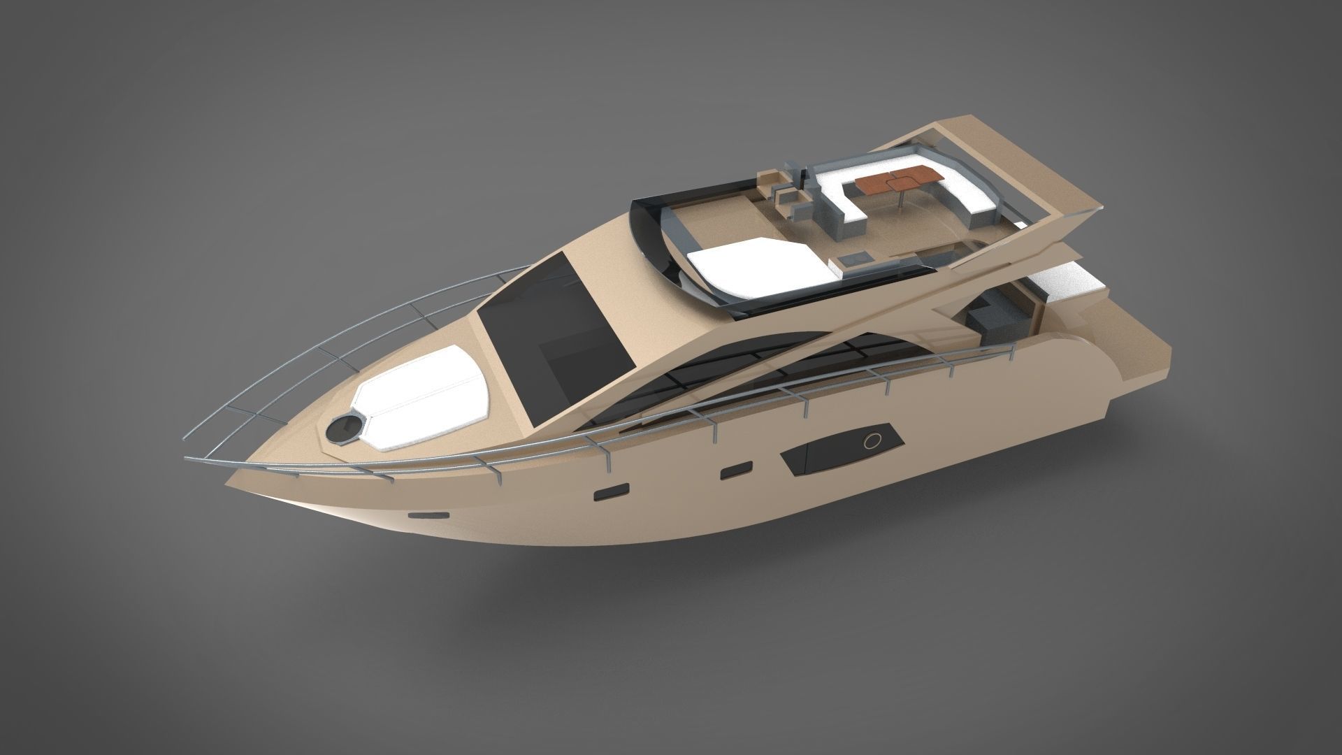 Yacht boat 3D print model_4