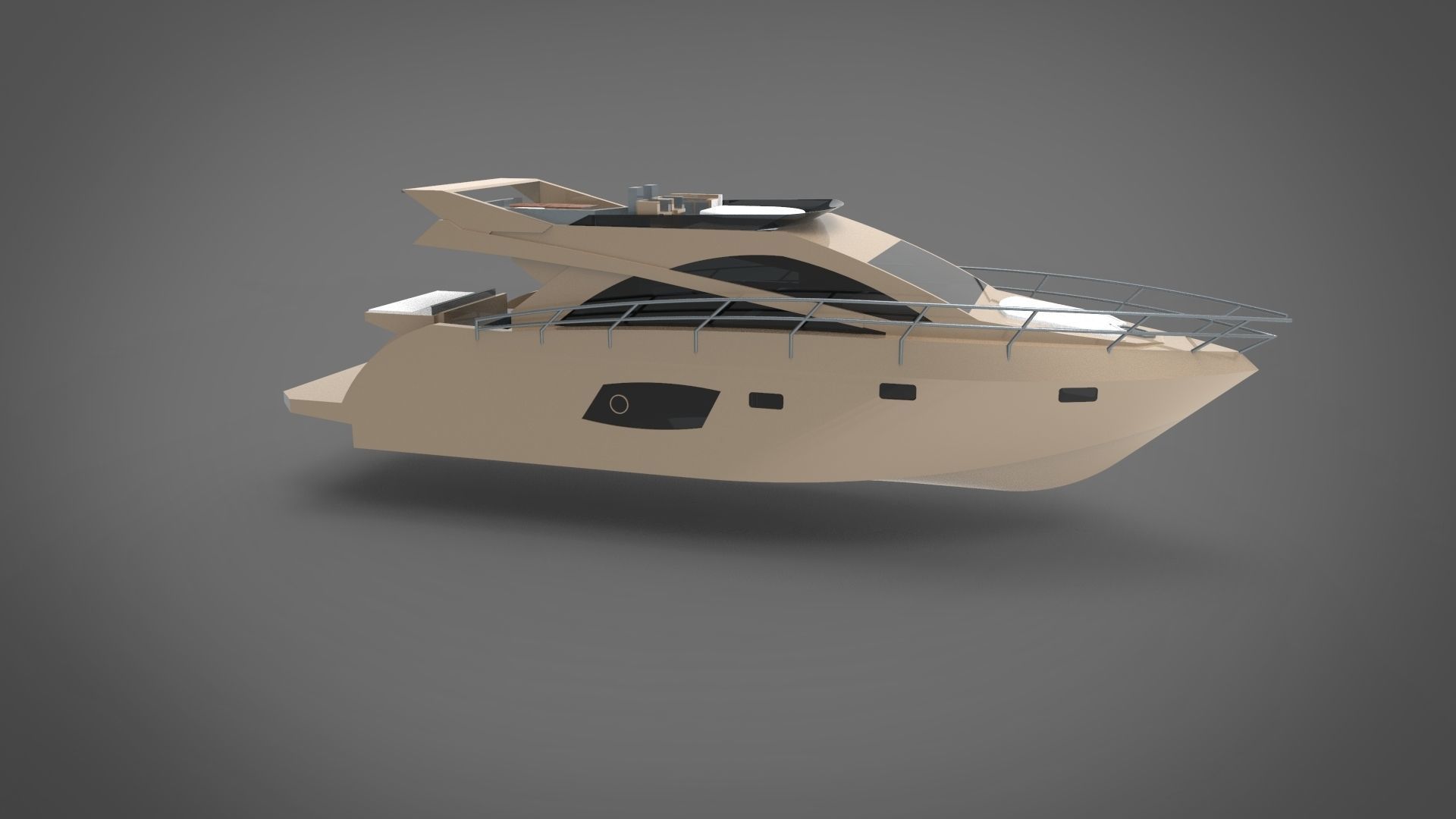 Yacht boat 3D print model_9