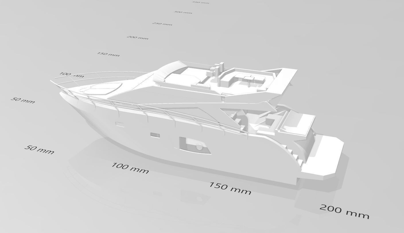 Yacht boat  gold 3D print model_3