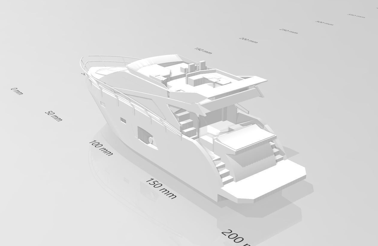 Yacht boat  gold 3D print model_6