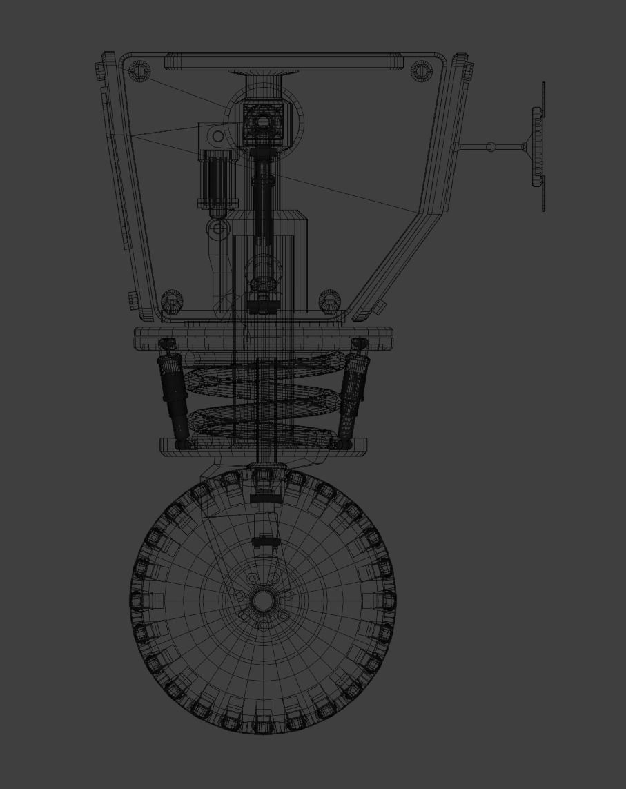 Robot - Low poly cute robot Low-poly 3D model_2