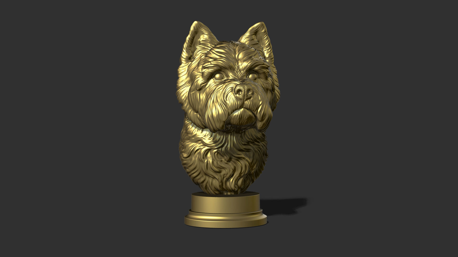 West Highland White Terrier bust 3D print model_19