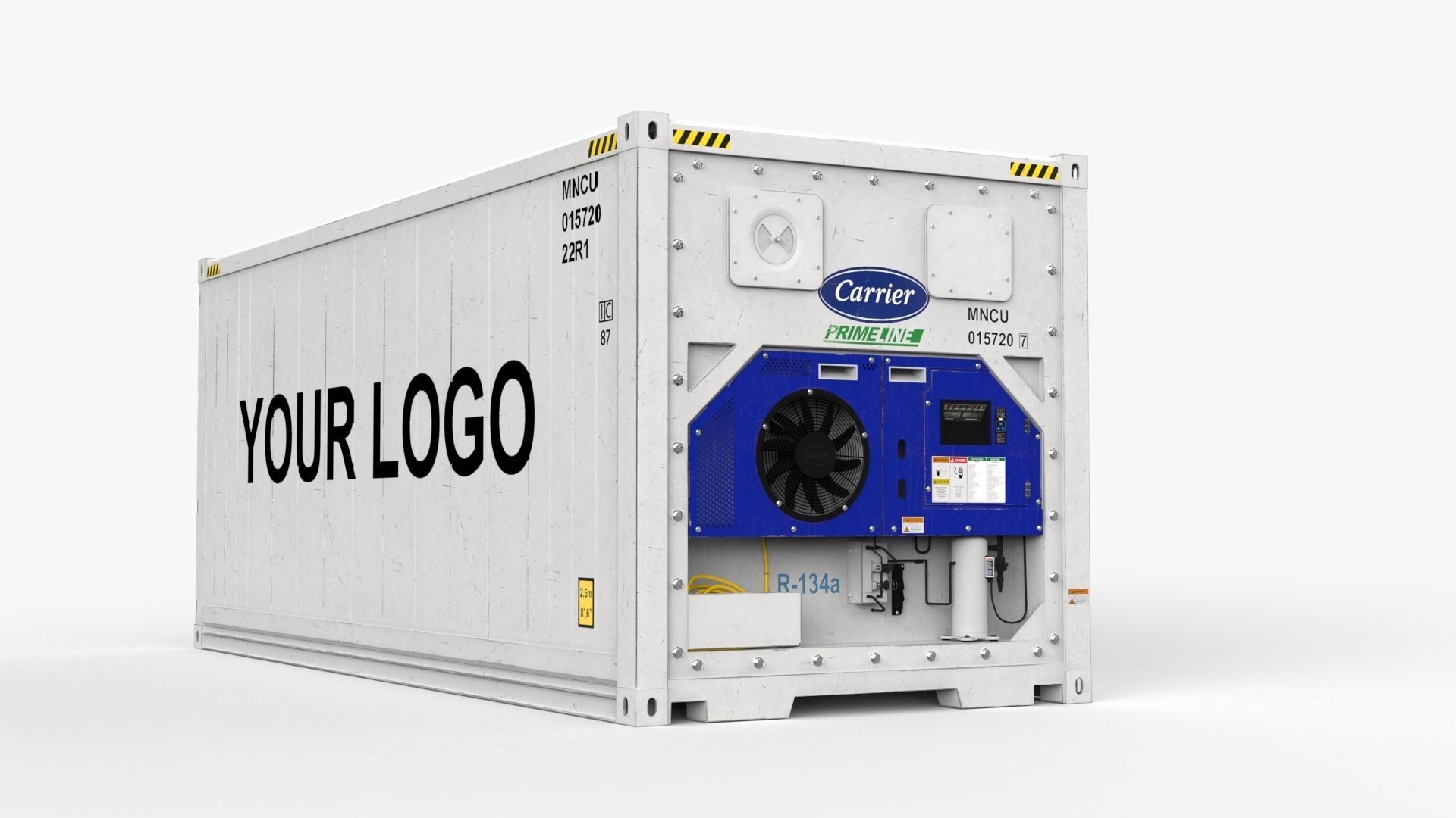 20ft GENERIC Container Reefer CARRIER- PSD edit 3D model_1