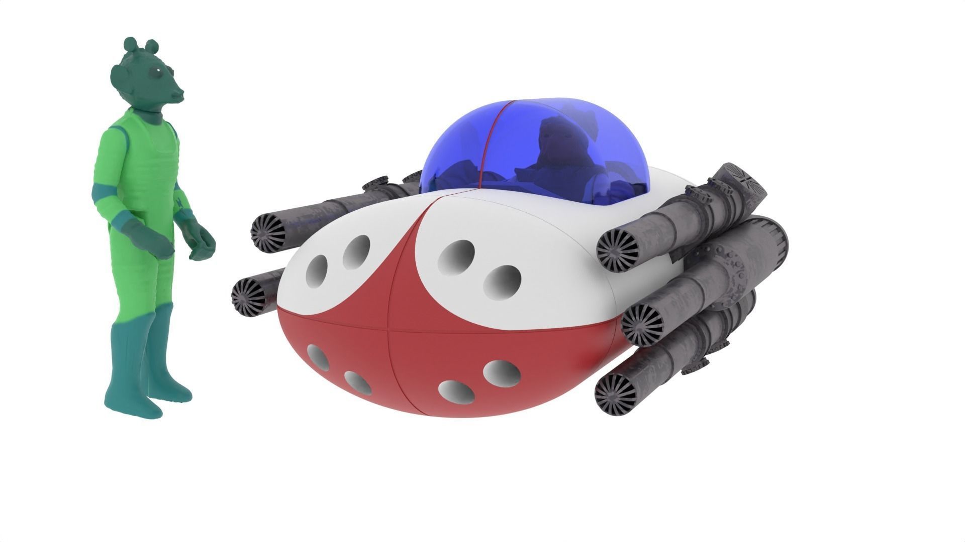 A1 Landspeeder Small 1-12 scale Blackseries 3D print model_5