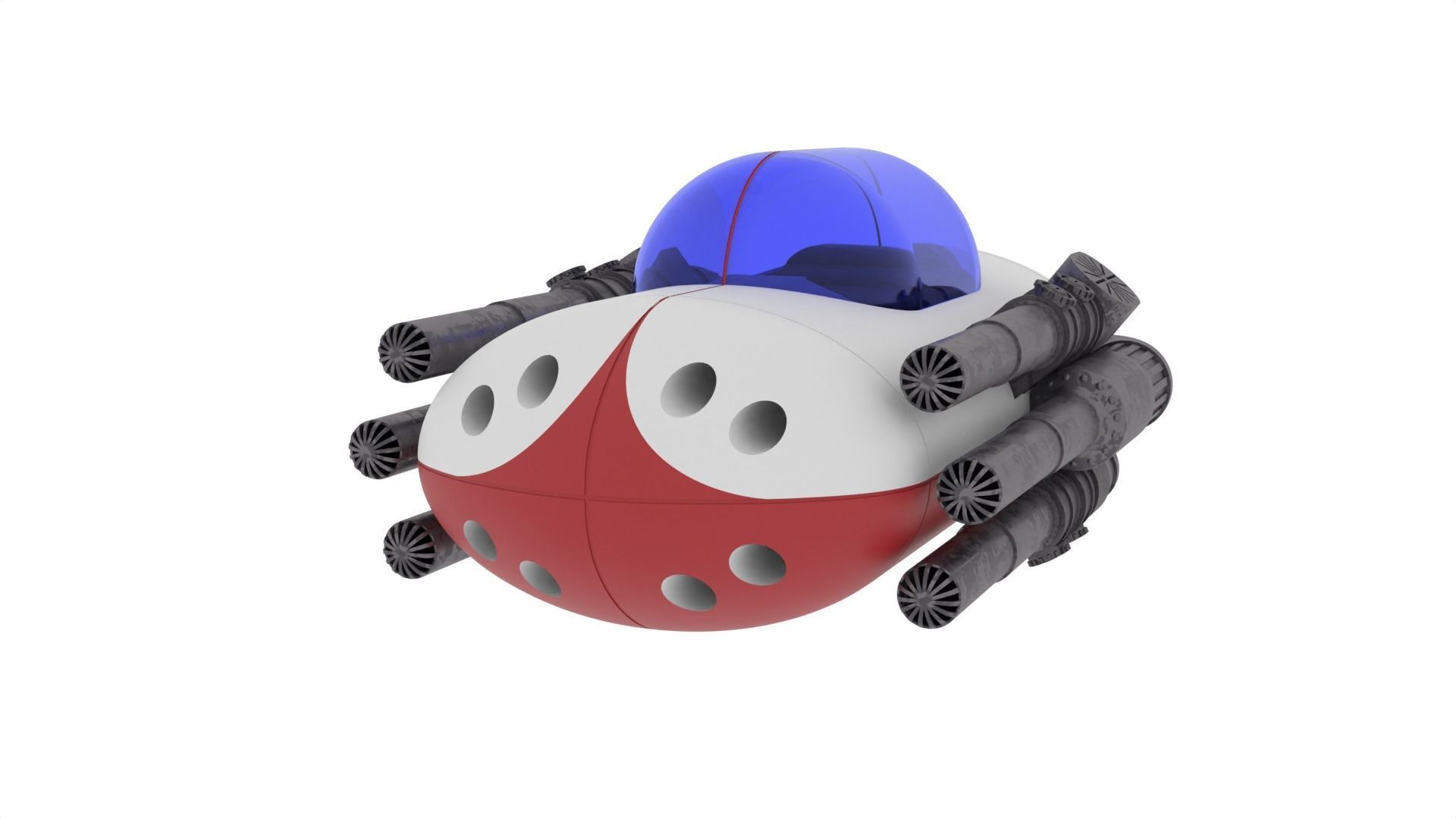 A1 Landspeeder Small 1-12 scale Blackseries 3D print model_3