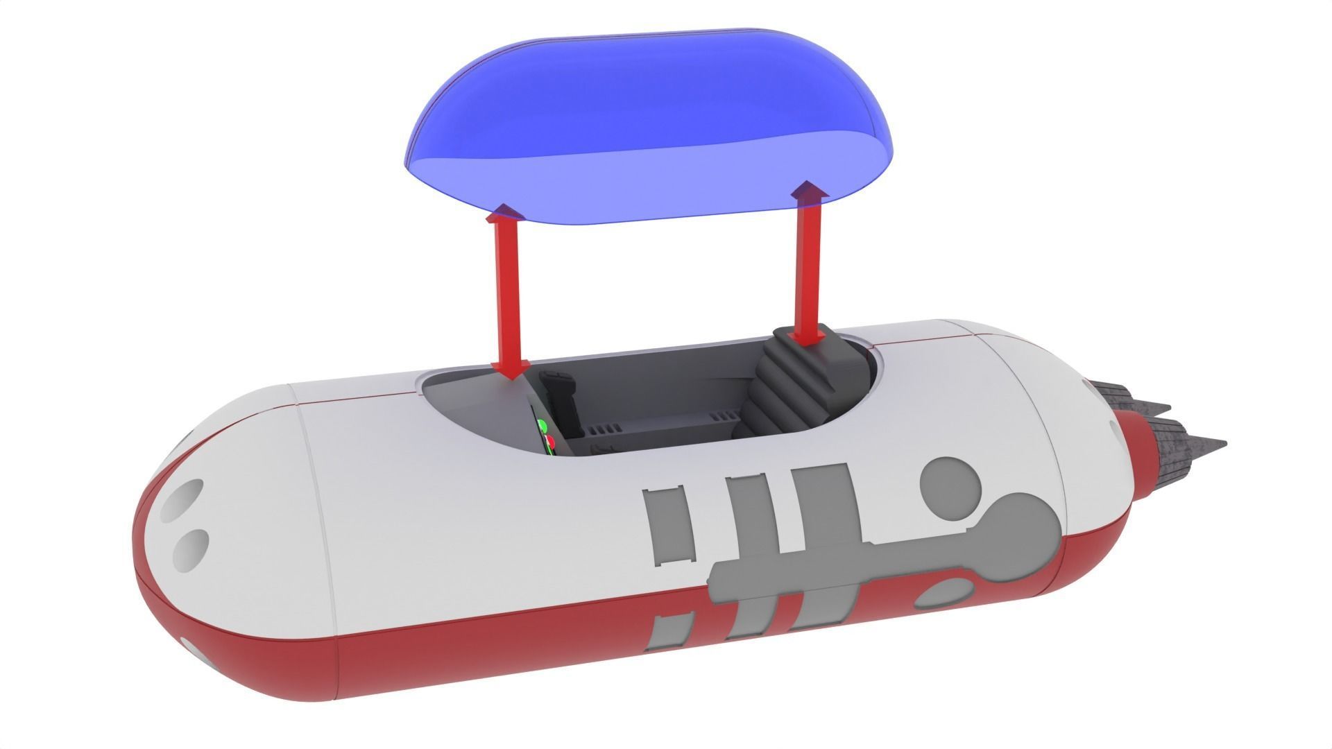 A1 Landspeeder Small 1-12 scale Blackseries 3D print model_16