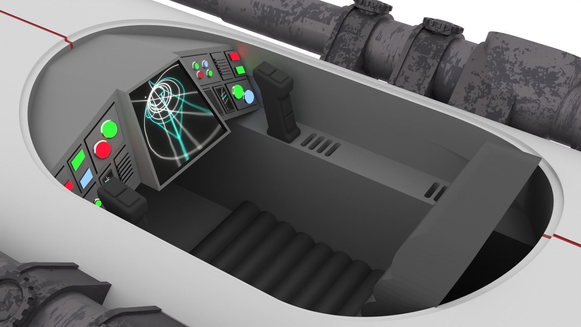 A1 Landspeeder Small 1-12 scale Blackseries 3D print model_19