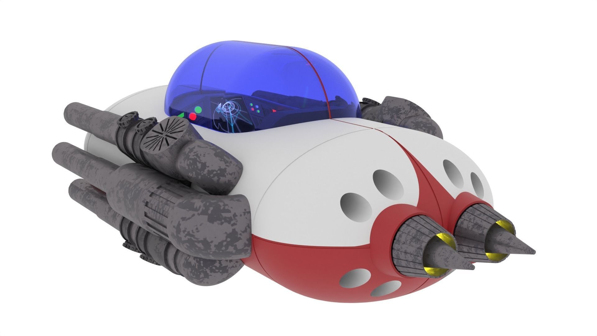 A1 Landspeeder Small 1-12 scale Blackseries 3D print model_2