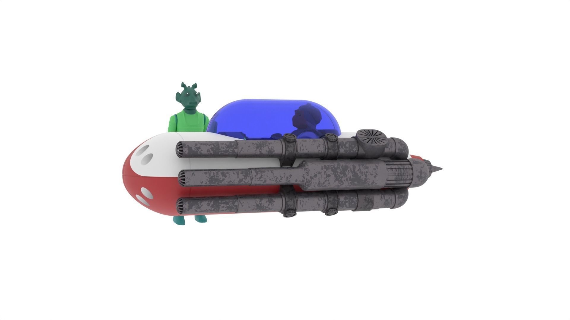 A1 Landspeeder Small 1-12 scale Blackseries 3D print model_6