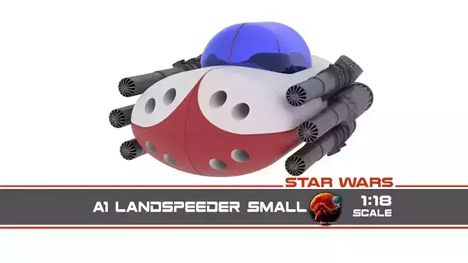 A1 Landspeeder Small 1-18 scale Kenner Hasbro