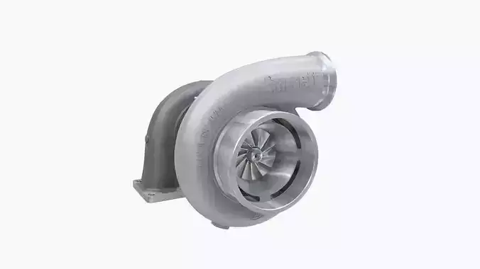 Garrett GTX4720R 88mm turbocharger Low-poly 3D model