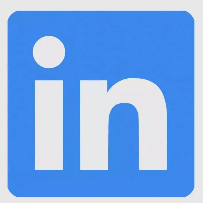Linkedin logo 3D model_0