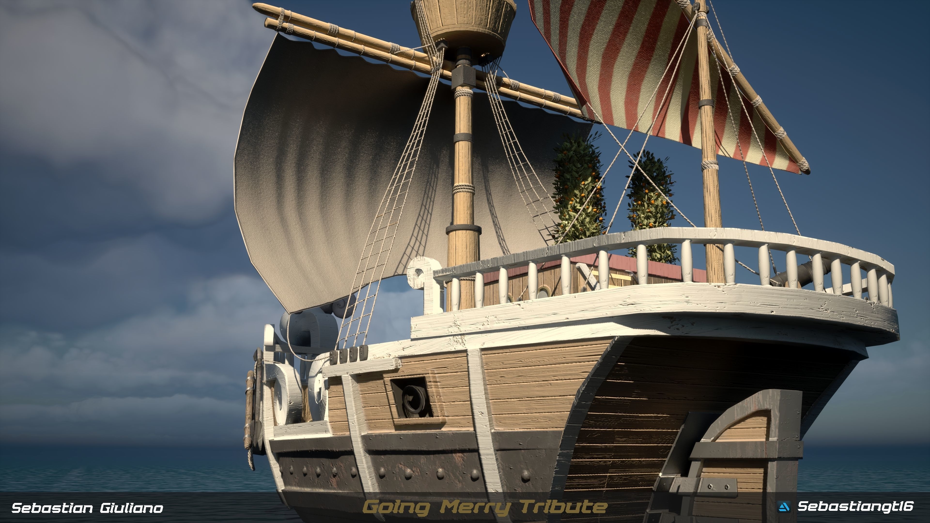 Going Merry Low-poly 3D model_4