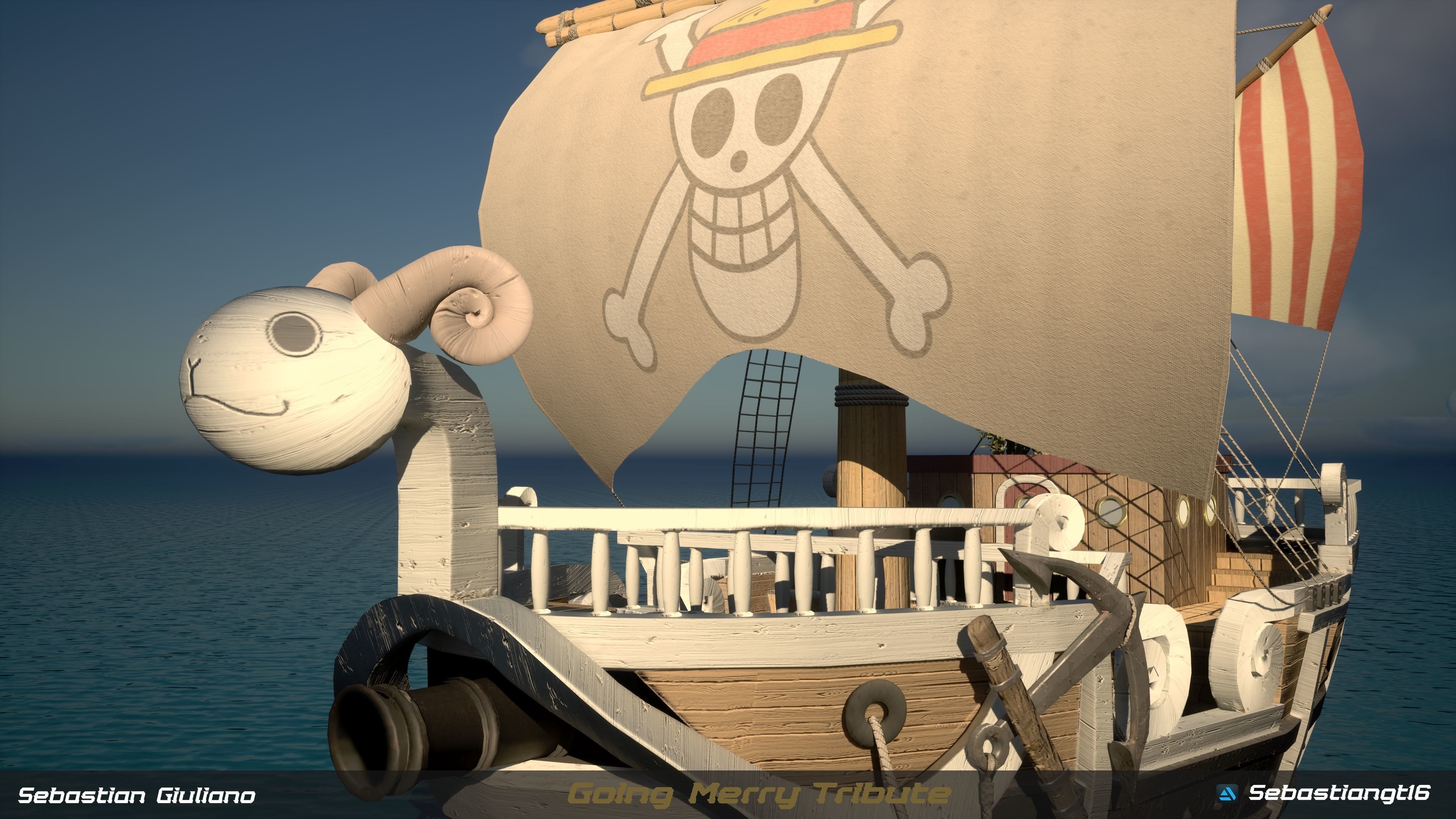 Going Merry Low-poly 3D model_12