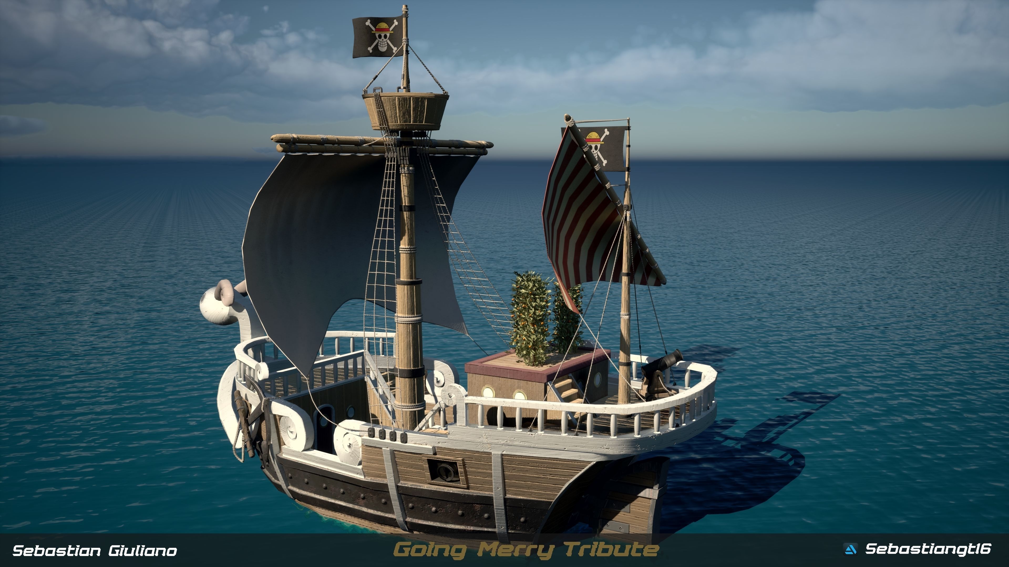 Going Merry Low-poly 3D model_9