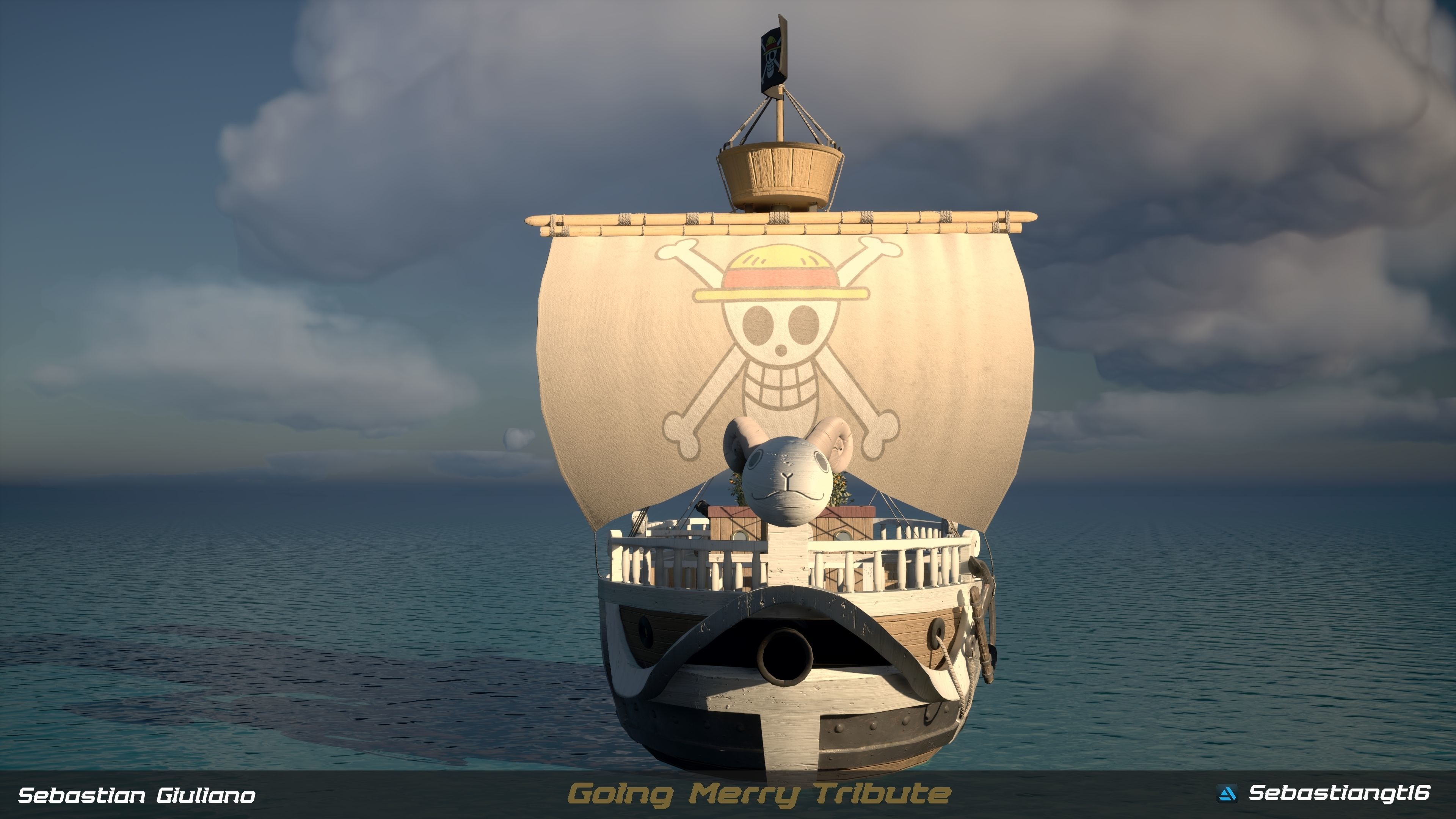 Going Merry Low-poly 3D model_8