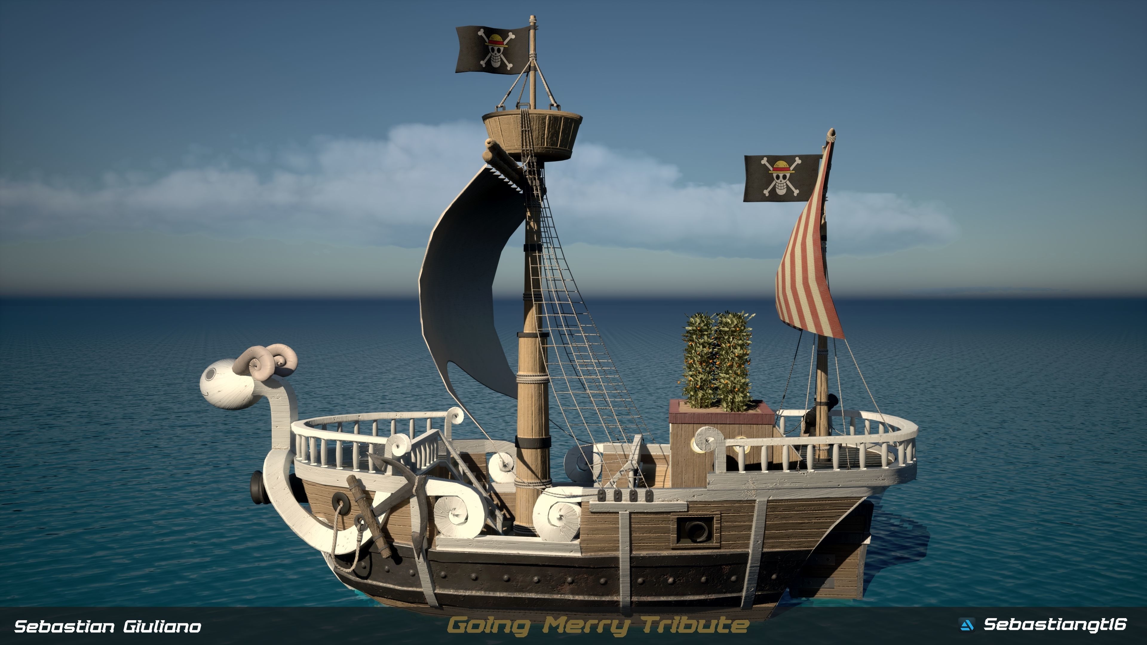 Going Merry Low-poly 3D model_10
