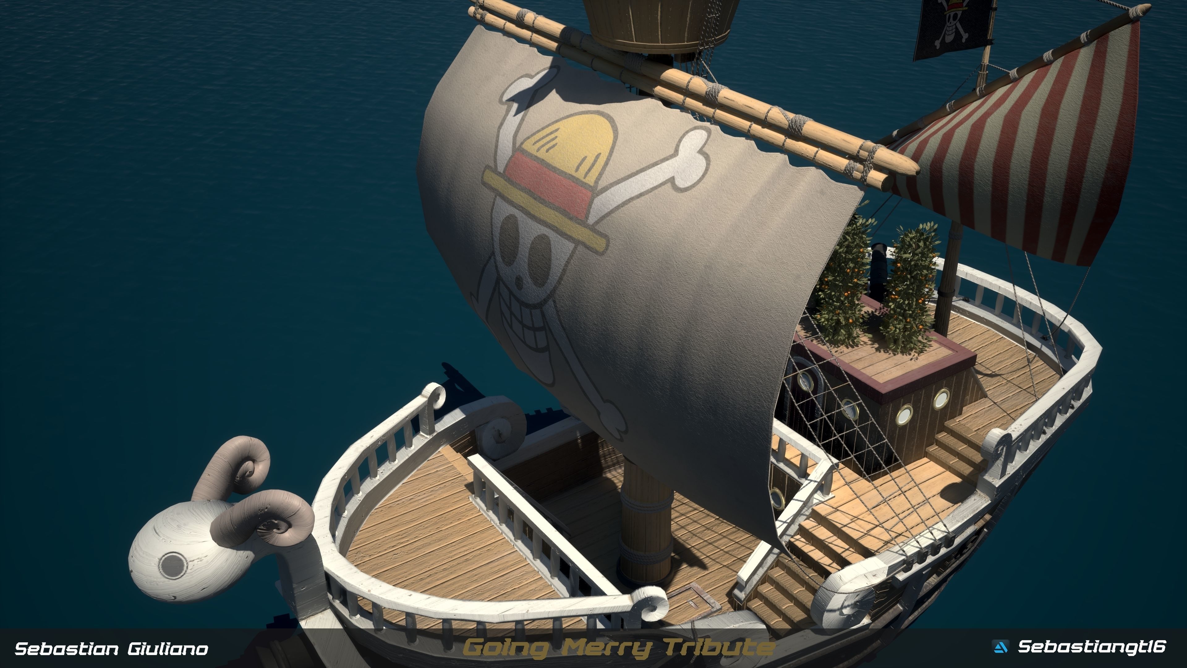 Going Merry Low-poly 3D model_3