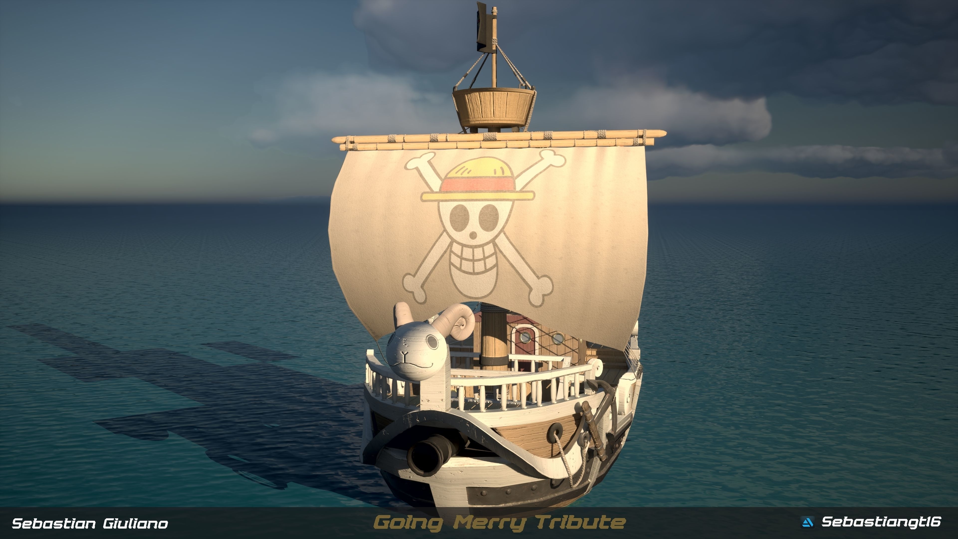 Going Merry Low-poly 3D model_7