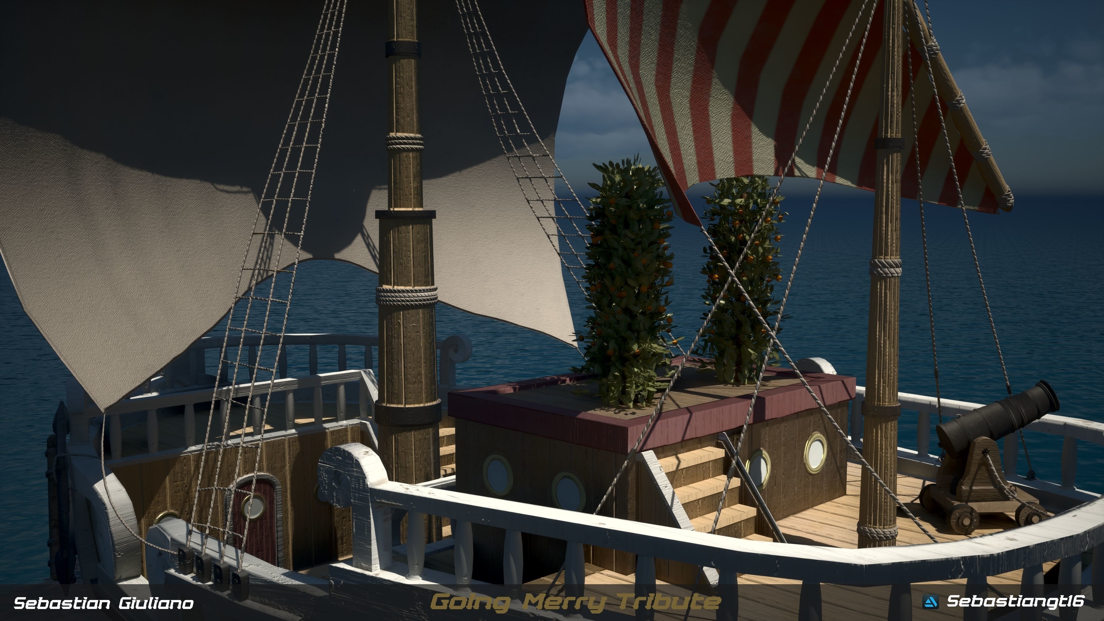 Going Merry Low-poly 3D model_5