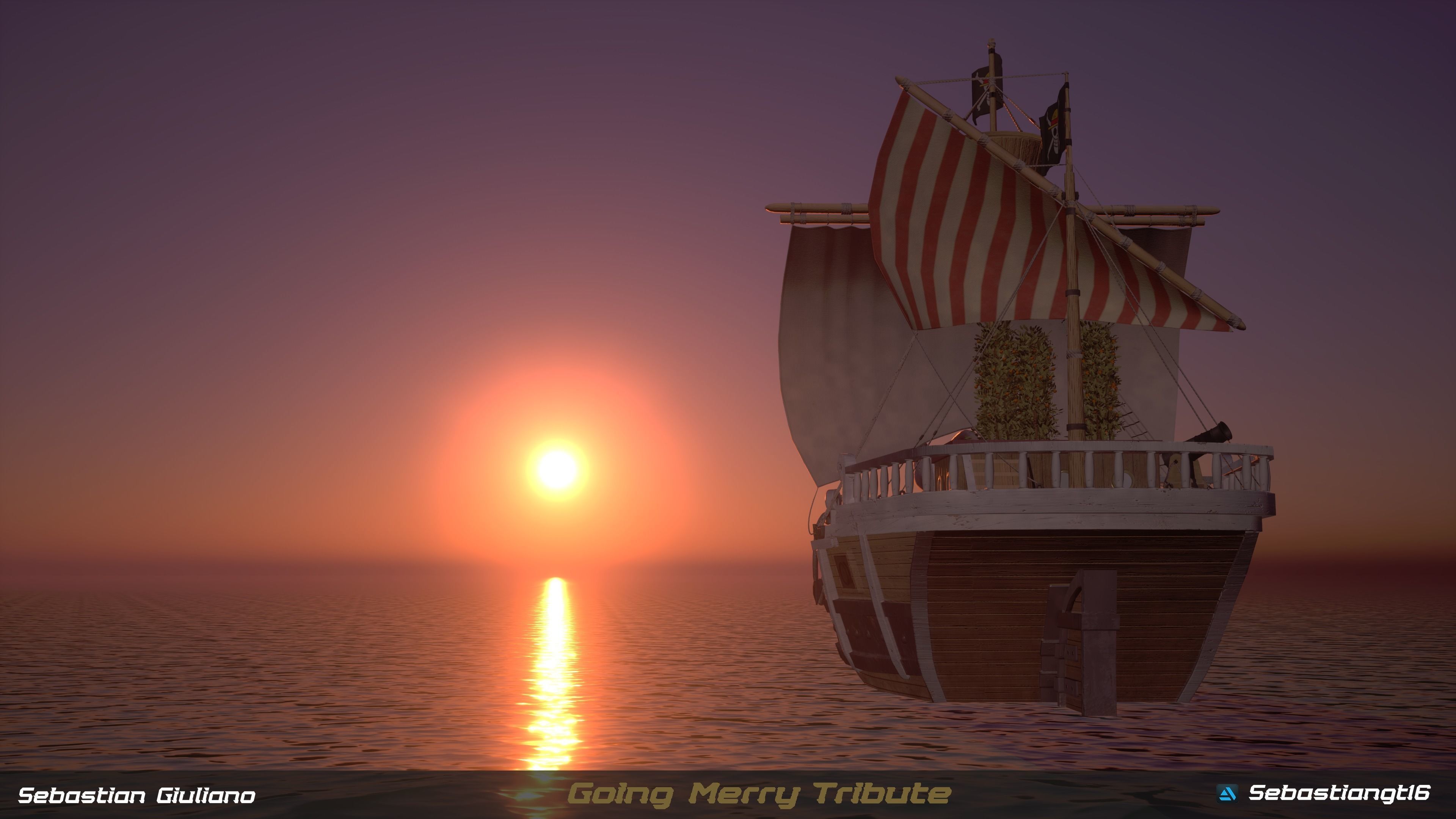 Going Merry Low-poly 3D model_1