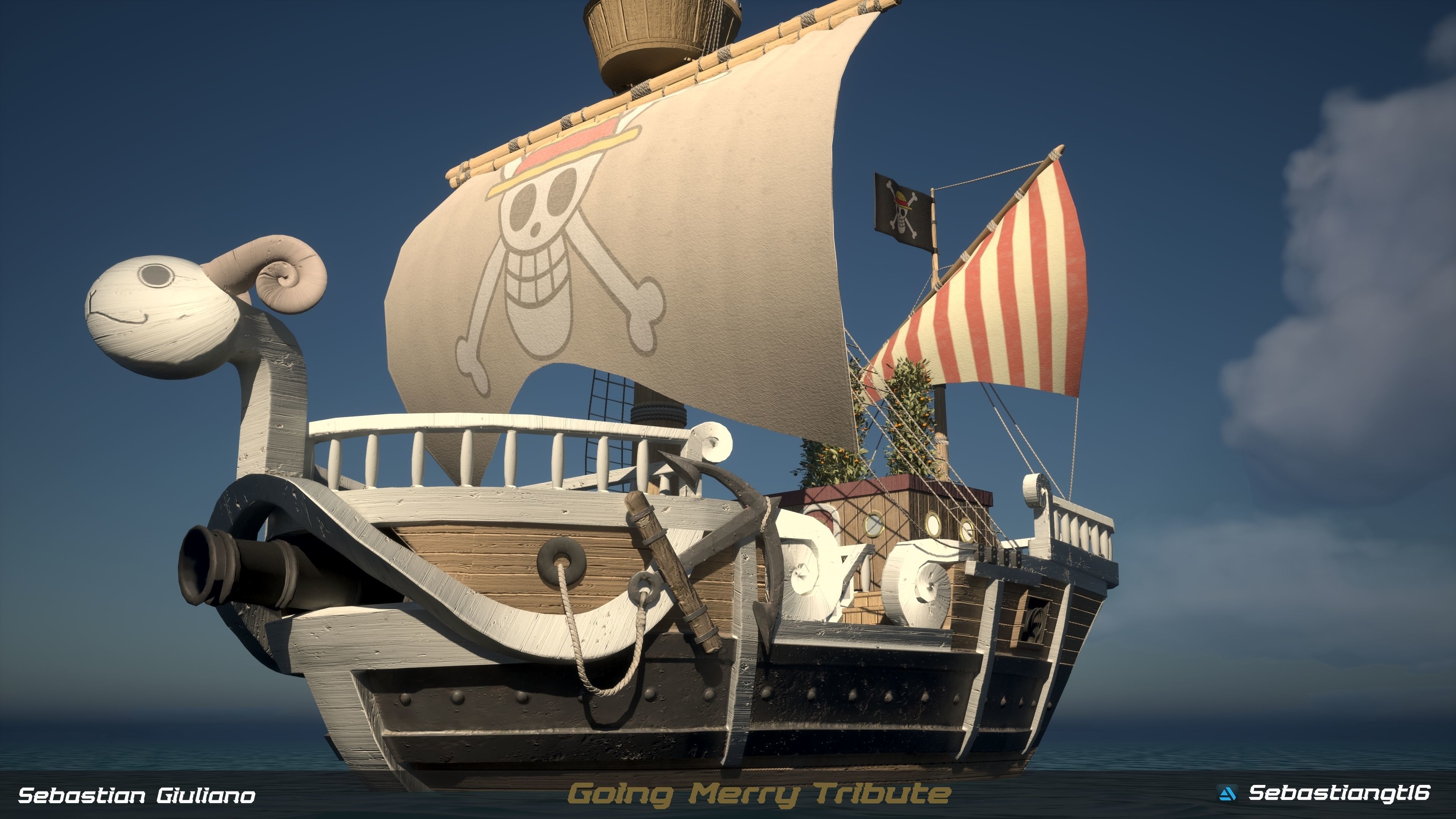 Going Merry Low-poly 3D model_11