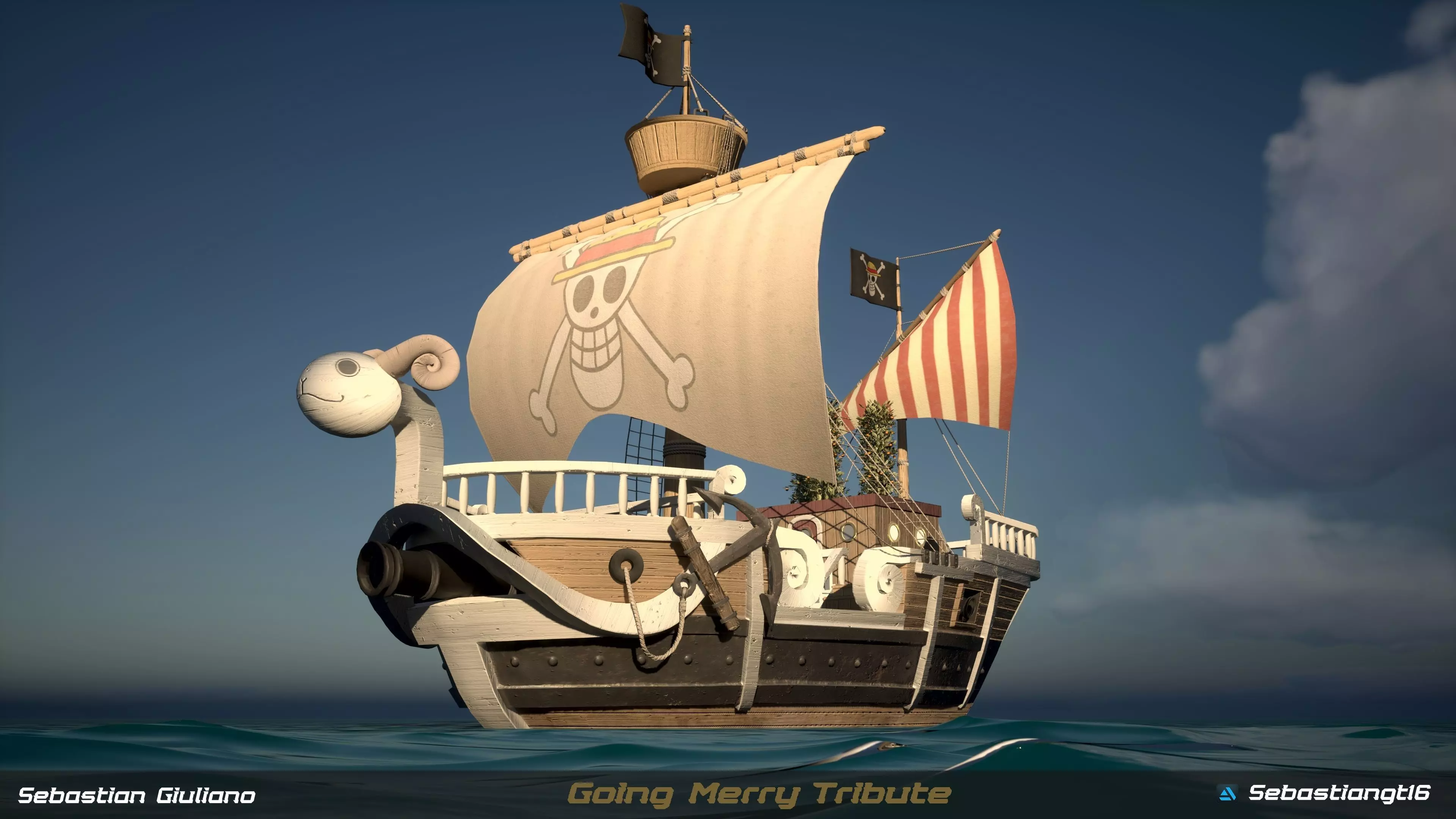 Going Merry Low-poly 3D model_0