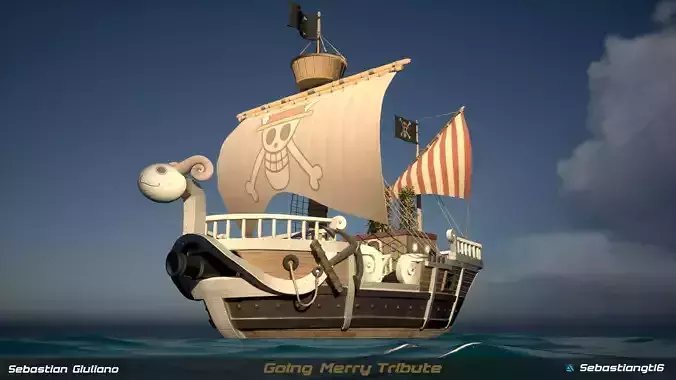 Going Merry Low-poly 3D model