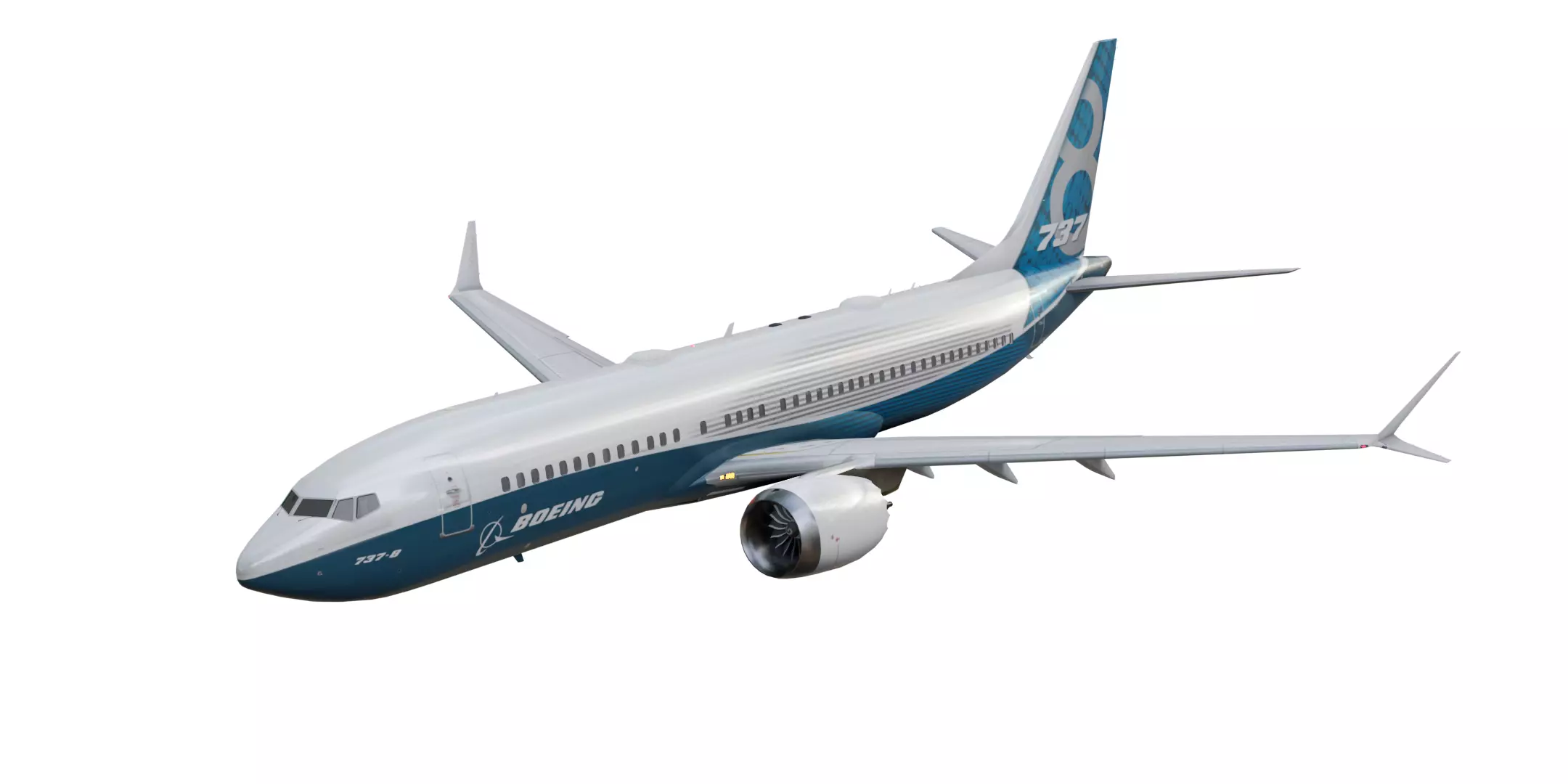 Boeing 737 MAX Low-poly 3D model
